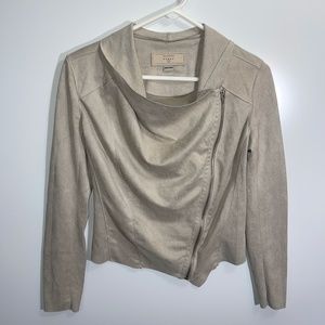 BlankNYC Taupe Suede Zip Jacket‎ Size XS